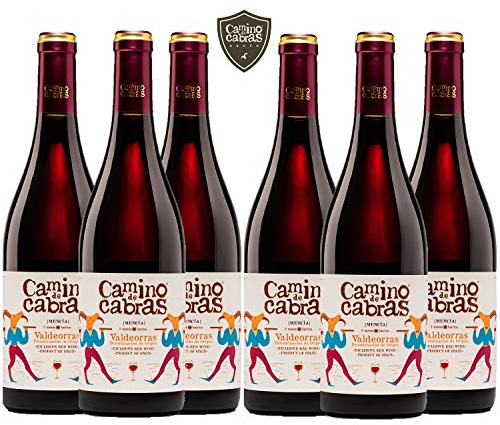 Vino Mencia Crianza - Caja Vino Tinto 6 botella x 750 ml - Vino para Regalar – Vino gallego Premium – Vino Regalo Gourmet – Pack Regalo vino – D.O Valdeorras - CAMINO DE CABRAS