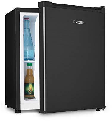 Klarstein Snoopy Eco - Mini-Kühlschrank mit Gefrierfach, 46 Liter Fassungsvermögen, 4 Liter Gefrierfach, 41dB leise, stromsparend, schwarz