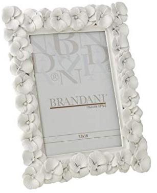BRANDANI Portafoto Primula Bianco Poliresina Interno 13x18cm