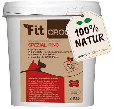 cdVet Fit-Crock hundfoder torr speciell nötkött mini 3 kg, purinfattig och spannmålsfri