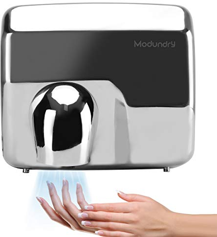 Modundry Professionale Asciugamani ad Aria Automatico Elettrico, a Parete, Asciugamani ad Aria in Acciaio Inox, Commerciale e Famiglia