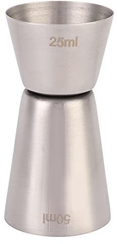 Stainless Steel Cocktail Jigger,25ml 50ml Dual Spirit Measuring Cup for Home Bar Drink Mixing Measure Alcohol Gin Jigger Bar Craft Dual Drinks