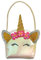 Heless 290 - Puppenzubehör im Einhorn Design, Handtasche mit Glitzerohren, Horn und Blütenapplikation für Puppen und Kuscheltiere der Größe 35-45 cm