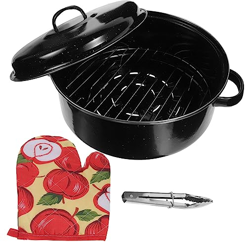 Mikinona Roasted Sweet Potato Pot Convenient Cooking Roasting Pan for Kitchen Use Made of Enamelware for Roasting Pans Fits As Roaster Lid Option Casserole Dish Alternative