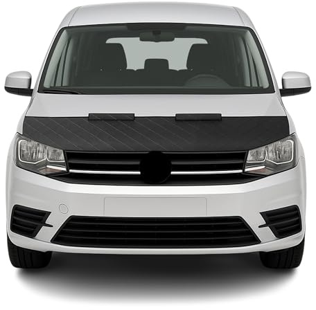 Haubenbra Bonnet Bra Masque de protection contre les chutes de gravillons compatible avec Opel Mokka 2020-2023 1 demi-protection de capot Noir