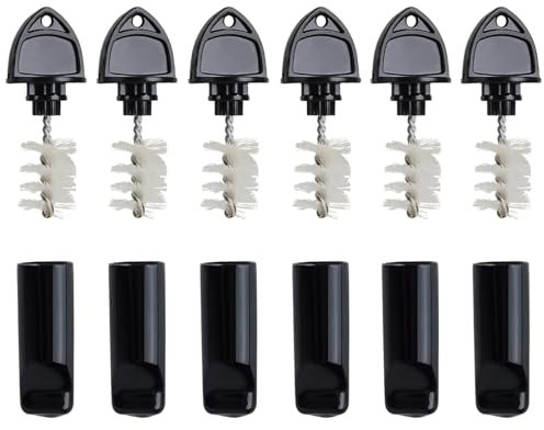 Cirwurie 12 Pack Beer Tap Plug Cap Brushes & Rubber Draft Faucet Soother Sanitary Covers Spout Plug Cleaning Tap Kit for Kegerator