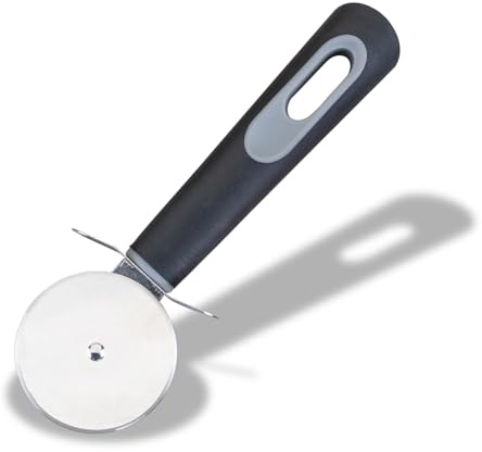 Fackelmann PRO Pizza Cutter, Stainless Steel Pizza Wheel, Rotating Food Slicer, Easy to Cut & Clean, Professional Food Grade Pizza Knife, Razor Sharp Blade 6 cm, Soft Touch Handle
