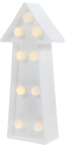 Mikikit Led Pfeilzeichen Licht Batteriebetriebenes 7 Led Nachtlicht Für Wand- Und Tischdekoration Kinderzimmer Party Weihnachten Hochzeit 8.86X3.94X3.78 Zoll