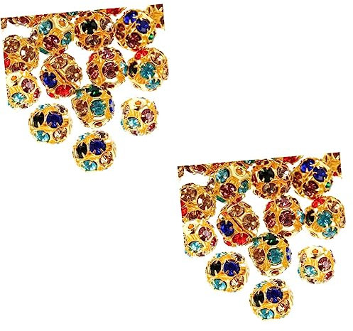 STOBOK 2 Sets Bastelset Freundschaftsarmband-perlen Abstandsperlen Für Schmuck Halsketten Perlen Schmuckherstellungszubehör 90 Stück * 2