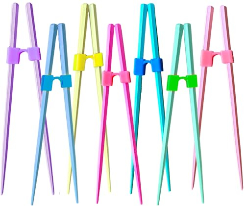 10 pares de palillos reutilizables aptos para lavavajillas, palillos de entrenamiento para adultos, palillos de práctica para principiantes, diestros y zurdos, palillos chinos de aprendizaje con