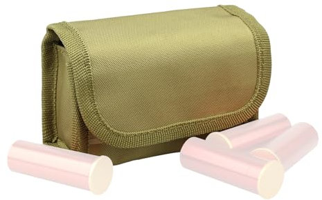 YHZNAGEM Patronenetui, Jagd Buttstock Munitionstasche 10 Round Tactical Molle Cartridge Shell Holder Ammo Bag Tactical Bullet Bags Shotgun Shell Holder für Camping Wandern Jagd (Khaki)
