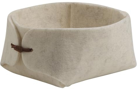 Gedy MIRTO Cesta de baño, organizador de baño, Blanco, Fieltro, 18 x 18 x 8,5