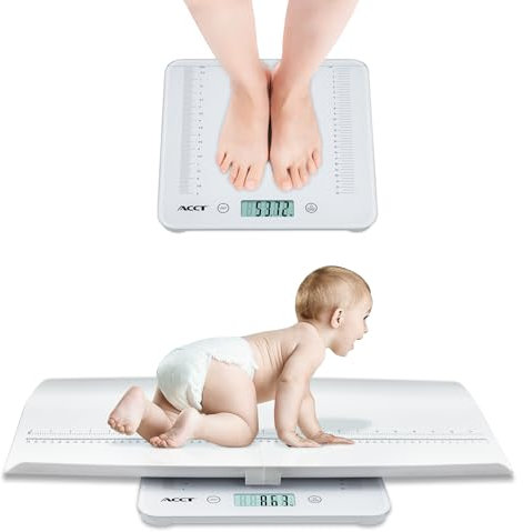 Digitale Babywaage, Säuglingswaage zum Wiegen von bis zu 440 lb mit Haltefunktion, multifunktionale Babywaage, Haustierwaage für Katzen und Hunde, abnehmbare Skalen für Körpergewicht