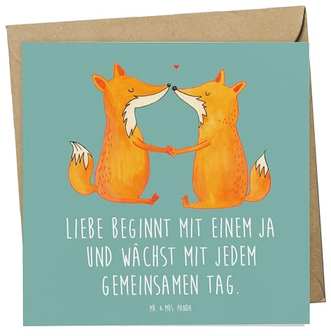Mr. & Mrs. Panda doppelkarte Hochzeit Liebe - Geschenk, Heiraten, Brautpaar, Heirat, faltkarte, Klappkarte, Geschenke, Hochzeitszitat, romantisch, anlasskarte, Karten, Glückwunschkarte, Grußkarte