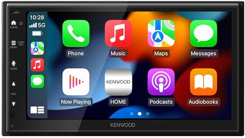 KENWOOD DMX5710S 6.8 Capacitive Touchscreen Digital Multimedia Receiver – Wireless Apple CarPlay, Android Auto, Bluetooth, iDatalink Maestro Ready
