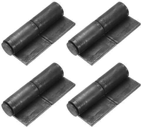 QUARKZMAN Cerniere A Bandiera Saldabili, 4 Pezzi 3-8/9 x 2 Acciaio al Carbonio Cerniere da Saldare per Porte con Perno Rimovibile, Cerniere Sollevabili Saldabili per Cancelli