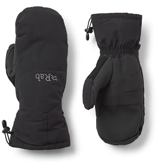 Rab Men's Storm Mitts - Waterproof Breathable Synthetic Insulated Gloves for Skiing & Snowboarding - Black - Large