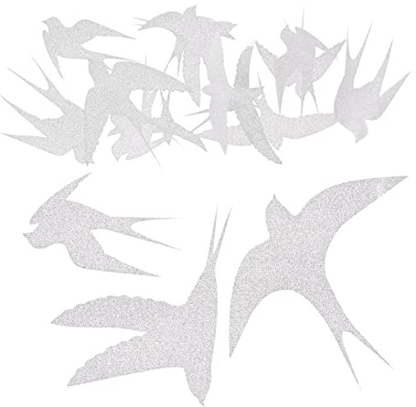 ABOOFAN 20 Hojas Calcomanías de Ventana Anticolisión Forma de Pájaro de Pegatinas Decorativas para Protección de Aves y Decoración de Interiores Reutilizables Adhesivo para Ventanas y