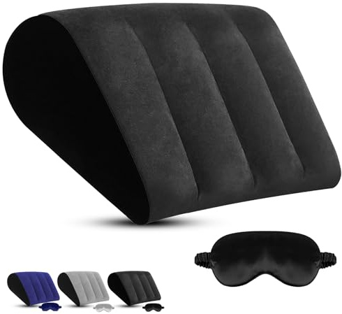 ProPillows Keilkissen Bett Kopfteil mit Schlafmaske – Reflux Kissen Erwachsene Reduziert Druck auf Kopf, Rücken & Beine, Venenkissen Beinhochlagerungskissen für Bett, Reisen, Camping, Lesen & Arbeiten