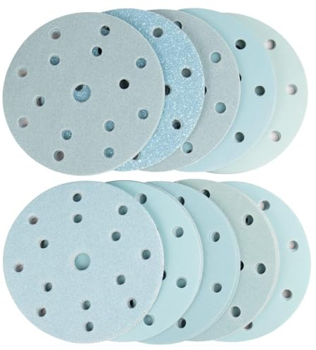 FASTPLUS Disque abrasif 150mm, Disques de Ponçage auto-agrippants de 6 Pouces à 15 trous, 100 Disques de Ponçage Ronds, 150 Grains, Tampons de Ponçage Assortis Pour Ponceuse Orbitale Aléatoire