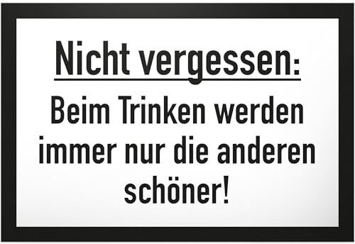 DankeDir! Trinken schöner Schild mit Spruch - lustiges Geschenk für ihn Geschenkidee Geburtstagsgeschenk Männer Jungs Party Deko Zubehör Scherzartikel JGA - Accessoire Fotobox