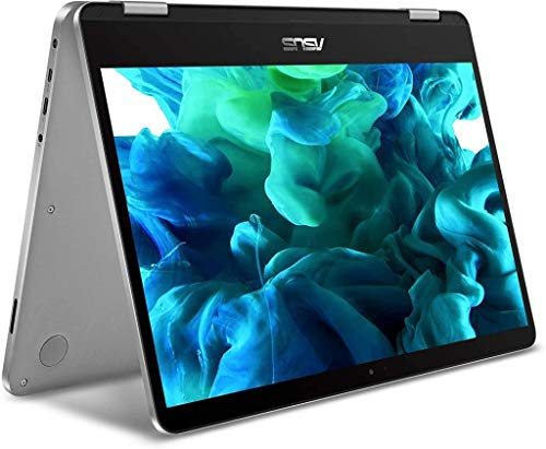 ASUS VivoBook Flip 14 Thin & Light Computer portatile 2 in 1, touch screen FHD da 14 pollici, processore Intel Celeron Dual Core N4000, 4 GB di RAM, 64 GB di archiviazione, lettore di impronte