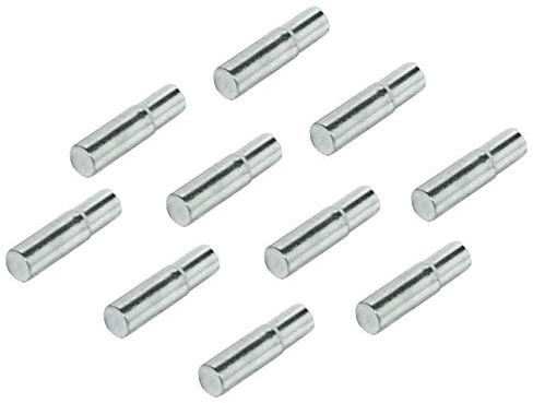 Gedotec Tablarträger für Regalsystem Fach-Bodenträger Küche Regalstütze für Regal-Möbel - H3113 | Bohr-Ø 5 mm | Stahl vernickelt | 100 Stück