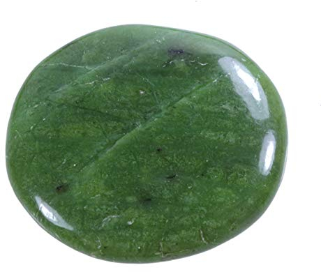 Pierre de poche néphrite (jade) - Pierre de poche agréable au toucher - Pierre précieuse de qualité supérieure Lebensquelle Plus