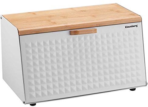 KLAUSBERG KB-7468 - Panera (madera y acero inoxidable), color blanco