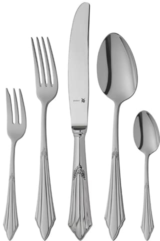 WMF Juego de cubiertos para 6 personas, 30 piezas, hoja de cuchillo insertada, acero inoxidable Cromargan protect, brillante, resistente a los arañazo