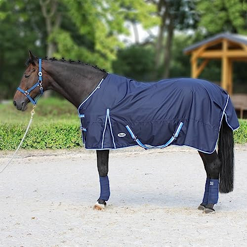 Regendecke Weidedecke York Demi 600D Outddoordecke Paddockdecke (dunkelblau, 125 cm)