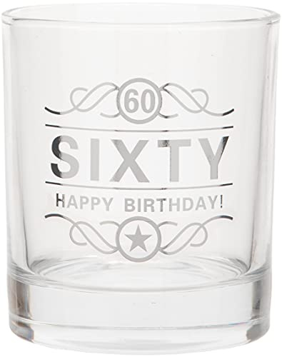 Maturi Spirituosenglas zum 60. Geburtstag „Sixty Happy Birthday!“, 350 ml, in Geschenkbox