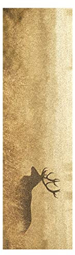 Mnsruu Hirsch Tropisches Braunes Tier Skateboard Griffband Sandpapier Griptape Rutschfestes Blasenfrei Blatt 1 Stück Longboard Aufkleber Scooter 22,9 x 83,8 cm