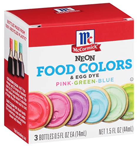 McCormick Neon Assorted Food Colors & Egg Dye, 1.5 fl oz