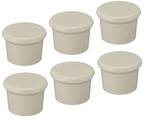 sourcing map Silicone Bottle Caps 26mm/1.02 ID Reusable Unbreakable Stoppers Sealer Cover for Beer, Wine, Drink Silver Tone Pack of 6