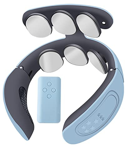 ZYWUOY Upgrade Elektrisches Nackenmassagegerät, Halswirbelsäulenmassagegerät, 6 Kopf, 4 Modi, Ladegerät für Nacken und Schulter zur Schmerzlinderung