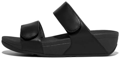 Fitflop Women's Lulu Adjustable Leather Sandals, Complete Black, 5.5 UK
