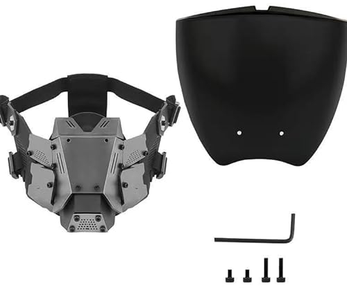 Cyberpunk Maske, Kommandanten Maske/Techwear Maske/Mechanische Maske, Cosplay Samurai Horns Masken Halloween Party Coolplay Geschenke BK