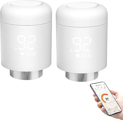 Elektronischer intelligenter Heizkörperthermostat, Zigbee 3.0 TRV-Ventilthermostat, programmierbare Heizkörperthermostate, Heizungssteuerung über Tuya/Smart Life App