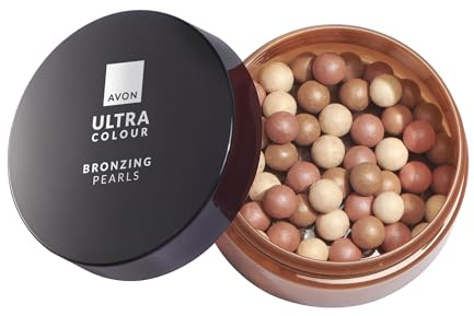 AVON Glow Bronzing Puderperlen Medium Bronze 28 g | Mineralische Puderperlen für natürliche Wärme und ein strahlendes Finish, mittlerer Bronzeton