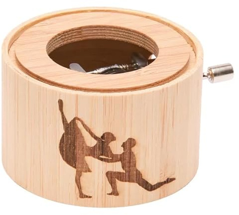 Spieluhr aus Bambus mit der Melodie: Schwanensee von Peter Tschaikowski - music box von Kurbelwerk green-line, Classic-Edition, Motiv Tänzer
