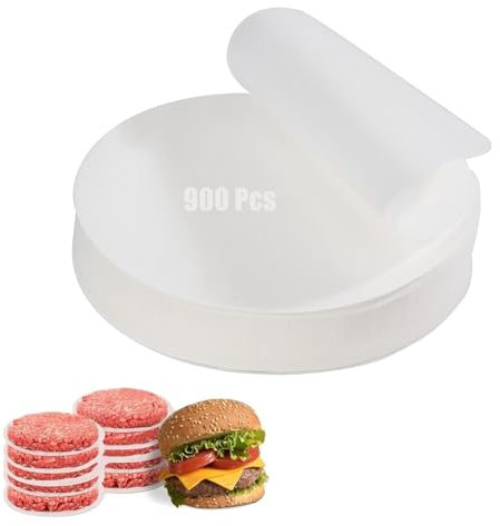 11cm Burger Paper,Non Stick Round Hamburger Patty Parchment Paper Greaseproof Burger Press Wax Discs Papers Baking Paper Patty Separating (900 Pcs)