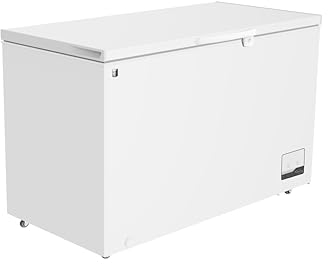 METRO Professional Congélateur bahut GHF2300, acier/aluminium, 112.5x61x83.5 cm, 300L, 95W, 1 panier, éclairage LED, 4 roulettes, avec serrure, blanc