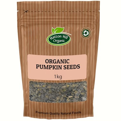 Organic Pumpkin Seeds 1kg by Hatton Hill Organic | Nutritious & Delicious for Snacking, Kernel, Baking, and Cooking