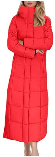 Daunenjacke Für Damen Verdickt Elegance Winterjacke 2024 Winter Frauen Puffermäntel Mit Reißverschluss Lockere Passform Skijacke Einfarbig Warme Winterparka Elegant Festlich Jacken
