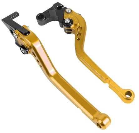 HATSVTGR Für B&MW G310R G310 R G 310 R 2017-2020 G310GS G310 GS G 310 GS Kurze Und Lange Bremskupplungshebel Verstellbare Griffe Hebel(Langes Gold)