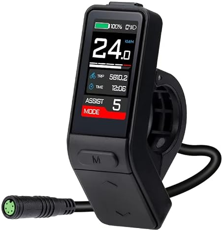 Écran LCD pour vélo électrique, instrument LCD électrique étanche SW102/T 8 Mini compteur Écran de vélo électrique Panneau d'affichage intelligent pour moteur central BAFANG BBS01 BBS02 BBSHD