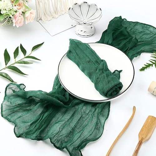 CZHJM 6/12 Stück 50 x 50 cm rostrote Gaze-Käsetuch-Servietten, Boho-Stoffservietten, dekorative rustikale Abendessenserviette für Party, Hochzeit, Servietten aus Stoff