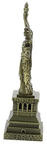 HOLIDYOYO Statue Aus Metalllegierung Freiheitsstatue 18cm Tischdekoration Wohnkultur Handgefertigtes Metallkunstwerk Für Schreibtisch Und Bücherregal