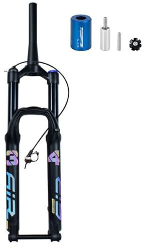27,5/29 Zoll Mountainbike-Federgabel, Legierung, 160 mm Federweg, 34 mm Rohre, Scheibenbremse, Steckachse, 15 x 100 mm Schulter-/Drahtsteuerungsgabel